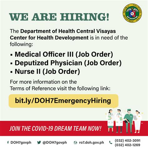 DOH Conducts Emergency Hiring Of Health Personnel.